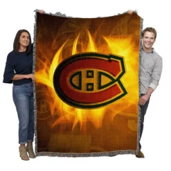 Montreal Canadiens Popular Canadian Hockey Club Woven Blanket