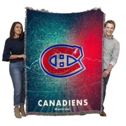 Montreal Canadiens Professional NHL Hockey Club Woven Blanket