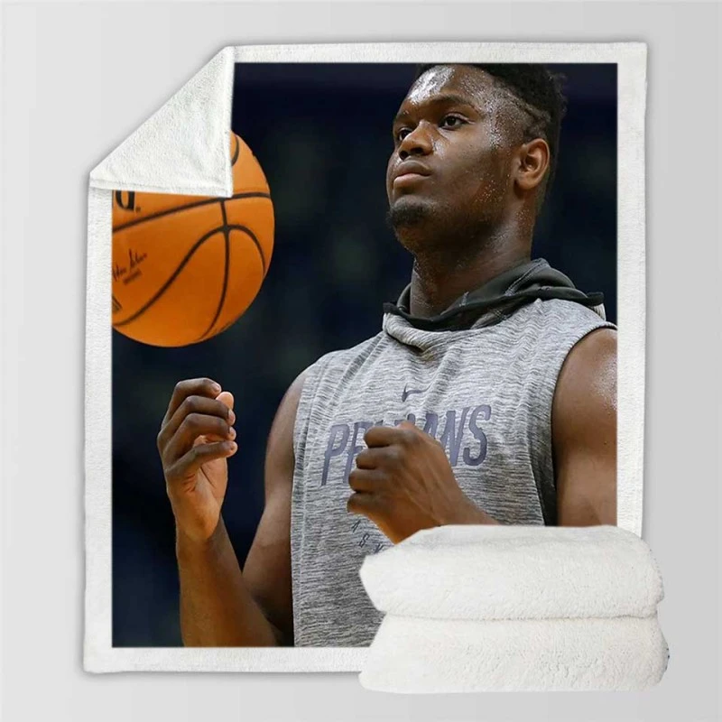 NBA Basketball Player Zion Williamson Sherpa Fleece Blanket