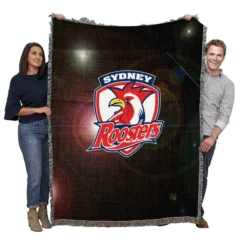 NRL Rugby Club Sydney Roosters Woven Blanket