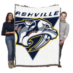 Nashville Predators Strong NHL Hockey Team Woven Blanket