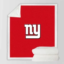 New York Giants Strong NFL Football Team Sherpa Fleece Blanket
