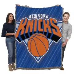 New York Knicks American Professional Basketball Team Woven Blanket
