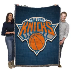 New York Knicks Strong NBA Basketball Team Woven Blanket