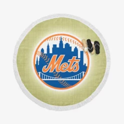 New York Mets Professional Baseball Team Round Beach Towel