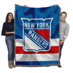 New York Rangers Professional Ice Hockey Team Woven Blanket