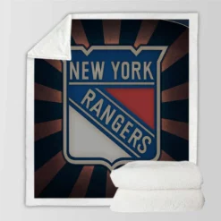 New York Rangers Strong Hockey Club Sherpa Fleece Blanket