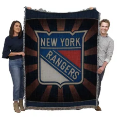 New York Rangers Strong Hockey Club Woven Blanket