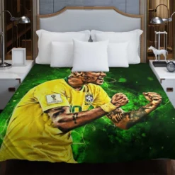 Neymar Brazil Soccer Player Duvet Cover