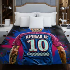 Neymar UEFA Cup Winners Cup Soccer Player Duvet Cover