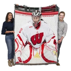 Nikki Kaasa Professional Hockey Player Woven Blanket