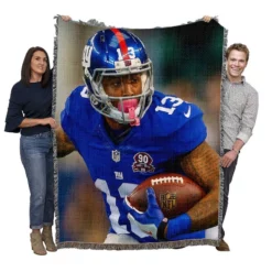 Odell Beckham Jr NFL New York Giants Woven Blanket