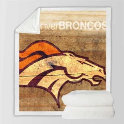 Official NFL Team Denver Broncos Sherpa Fleece Blanket