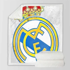 Outstanding Soccer Club Real Madrid CF Sherpa Fleece Blanket