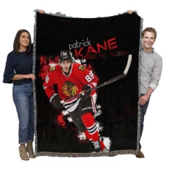 Patrick Kane Strong NHL Hockey Player Woven Blanket
