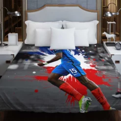 Paul Pogba encouraging French Football Player Duvet Cover