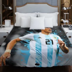 Paulo Dybala athletic Soccer Player Duvet Cover