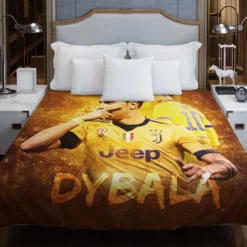 Paulo Dybala hardworking sports Player Duvet Cover