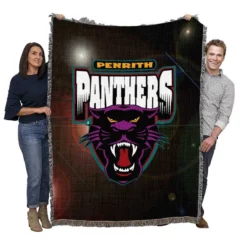 Penrith Panthers Australian Professional rugby football club Woven Blanket