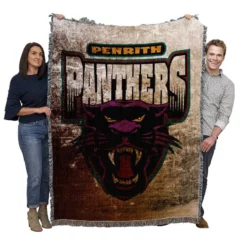 Penrith Panthers Popular Australian Rugby Club Woven Blanket