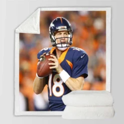 Peyton Manning Excellent NFL Football Player Sherpa Fleece Blanket