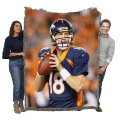 Peyton Manning Excellent NFL Football Player Woven Blanket