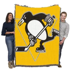 Pittsburgh Penguins Popular NHL Club Woven Blanket