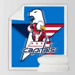 Popular American Hockey Team Washington Capitals Sherpa Fleece Blanket