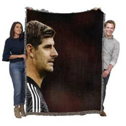 Popular Football Thibaut Courtois Woven Blanket
