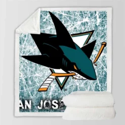 Popular Hockey Club San Jose Sharks Sherpa Fleece Blanket