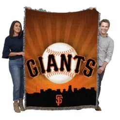 Popular MLB Team San Francisco Giants Woven Blanket