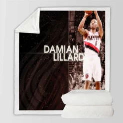 Popular NBA Basketball Player Damian Lillard Sherpa Fleece Blanket