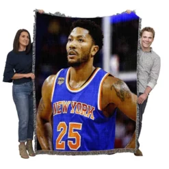 Popular NBA Basketball Player Derrick Rose Woven Blanket