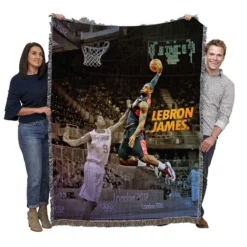 Popular NBA Basketball Player LeBron James Woven Blanket