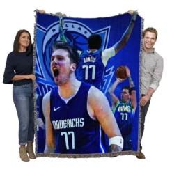 Popular NBA Basketball Player Luka Doncic Woven Blanket