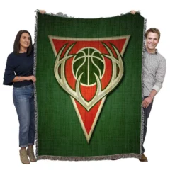 Popular NBA Basketball Team Milwaukee Bucks Woven Blanket