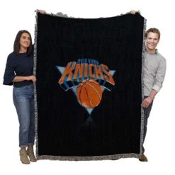 Popular NBA Basketball Team New York Knicks Woven Blanket