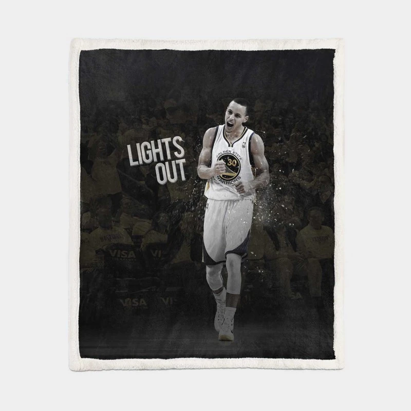 Popular NBA Stephen Curry Sherpa Fleece Blanket 1