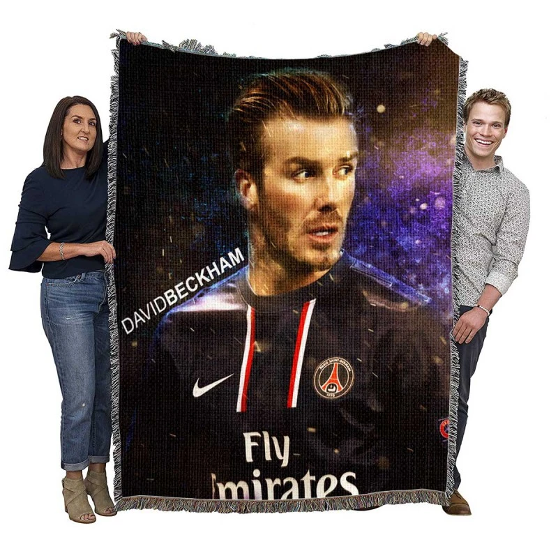 Popular PSG Football Player David Beckham Woven Blanket