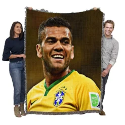 Populer Brazilian Football Player Dani Alves Woven Blanket