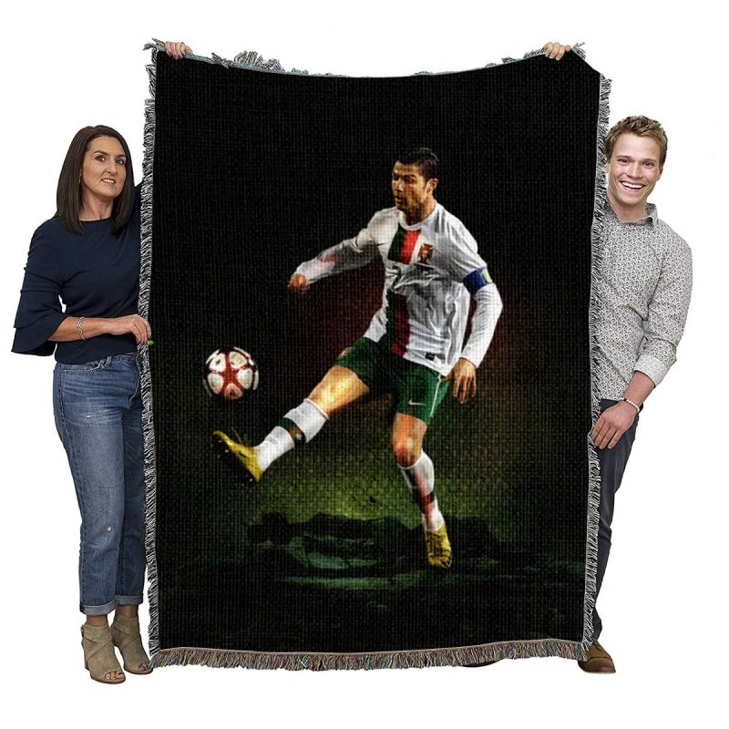 Portugal Soccer Player Cr7 Cristiano Ronaldo Woven Blanket
