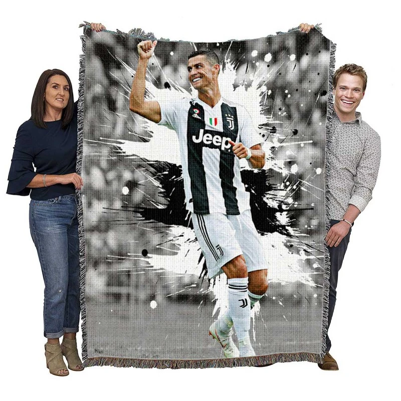 Portuguese Soccer Player Cristiano Ronaldo Woven Blanket