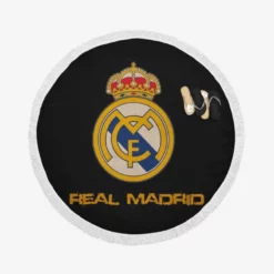 Powerful Football Club Real Madrid Round Beach Towel