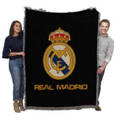 Powerful Football Club Real Madrid Woven Blanket