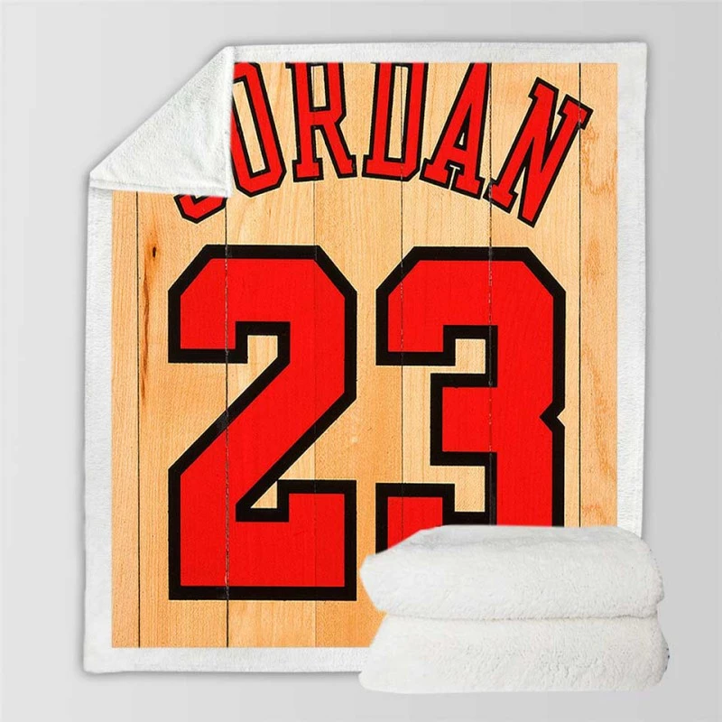 Powerful NBA Basketball Player Michael Jordan 23 Sherpa Fleece Blanket