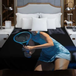 Powerful WTA Tennis Player Maria Sharapova Duvet Cover
