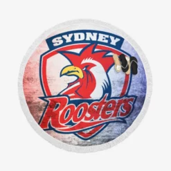 Professional Austrian Rugby Team Sydney Roosters Round Beach Towel