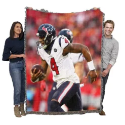 Professional NFL Player Deshaun Watson Woven Blanket