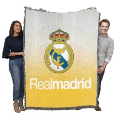 Professional Soccer Club Real Madrid Logo Woven Blanket