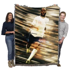 Raheem Sterling Inspirational English Football Woven Blanket